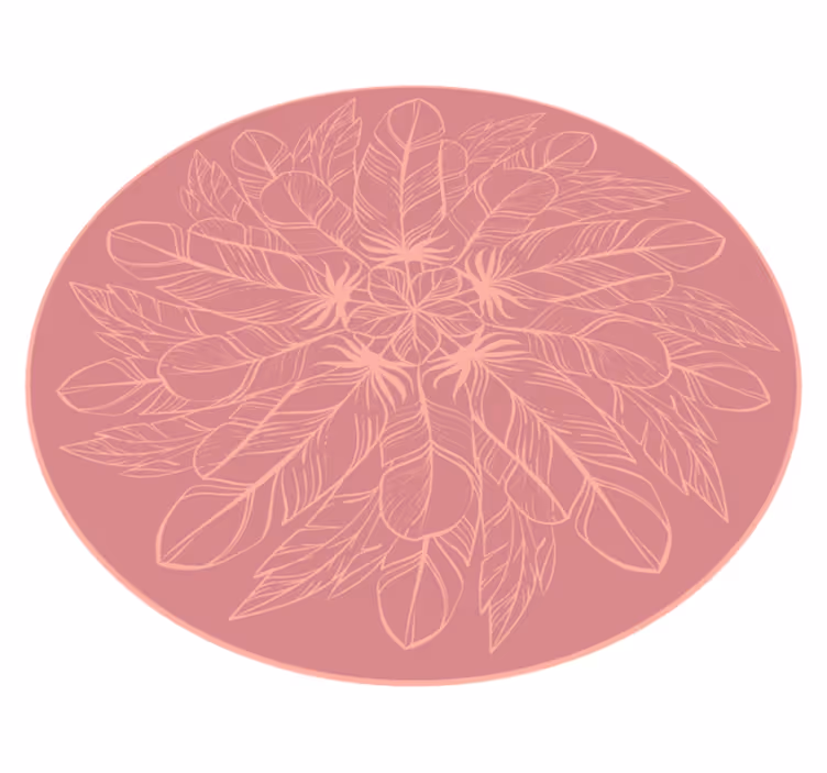 Tapete vinílico flores e plantas simetria botânica - TenStickers