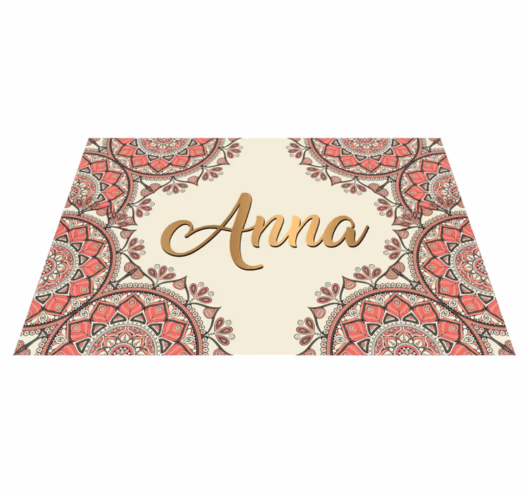 Tapete vinílico com nome mandala personalizada - TenStickers