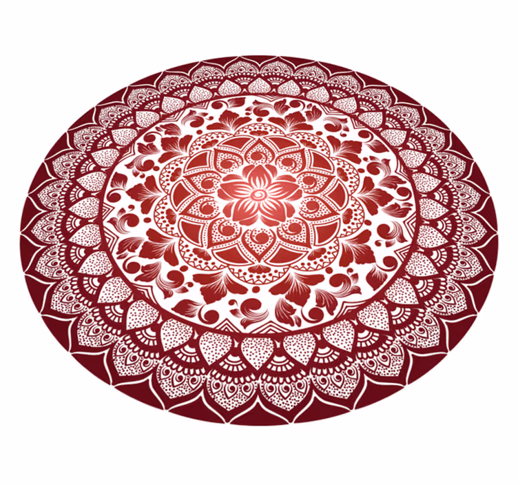 Tapete circular mandala de vinil de renda oriental - TenStickers