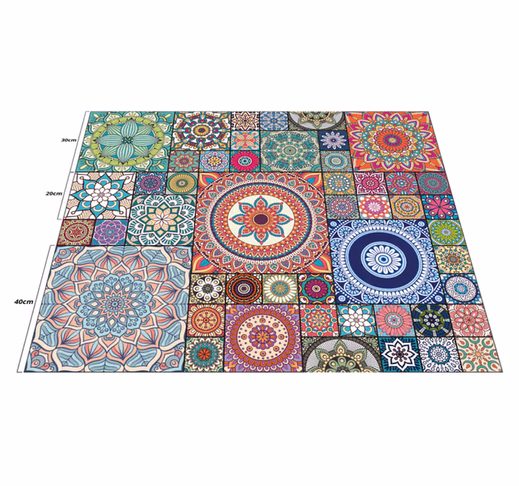 Tapete vinílico de mandala padrões de mandala - TenStickers
