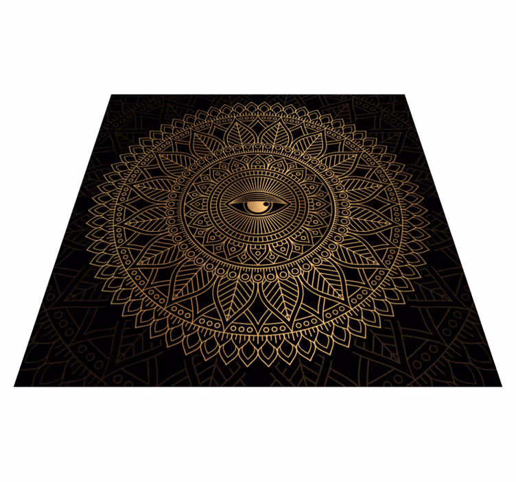 Tapete vinílico de mandala centro de olho de mandala - TenStickers