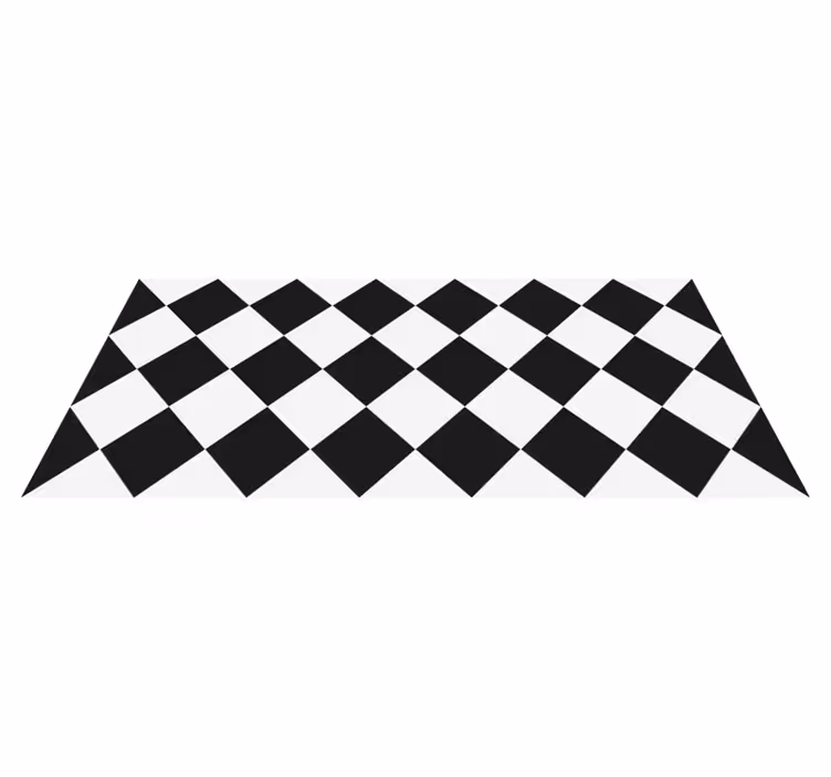 Tapete de ladrilhos de losangos preto e branco - TenStickers