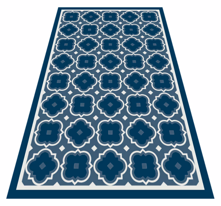 Azulejos de piso de mosaico com padrão de mosaico azul - TenStickers