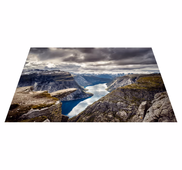Tapete vinílico natureza paisagem aérea - TenStickers