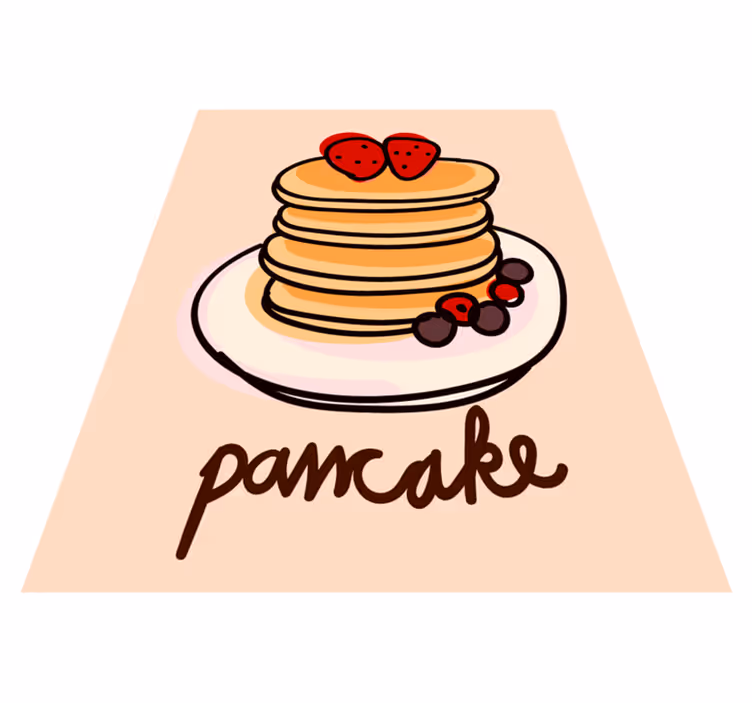 Tapete vinílico cozinha deliciosas panquecas - TenStickers