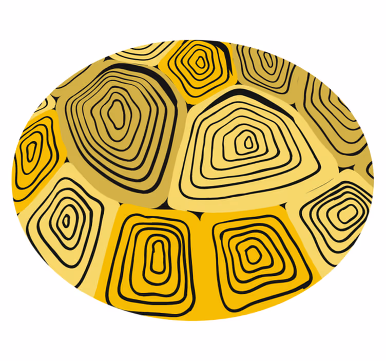 Tapete de vinil com padrão de tartaruga amarela com estampa anima - TenStickers