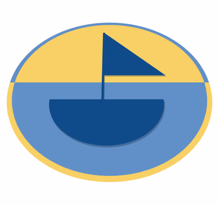 Tapete vinílico geométricas motivo geométrico de veleiro - TenStickers