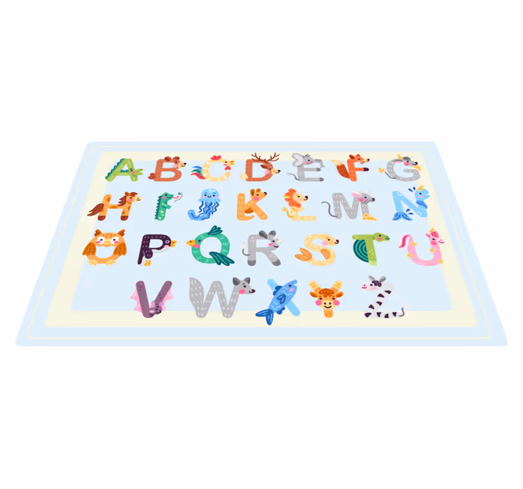 Tapete alfabeto de vinil colorido - TenStickers