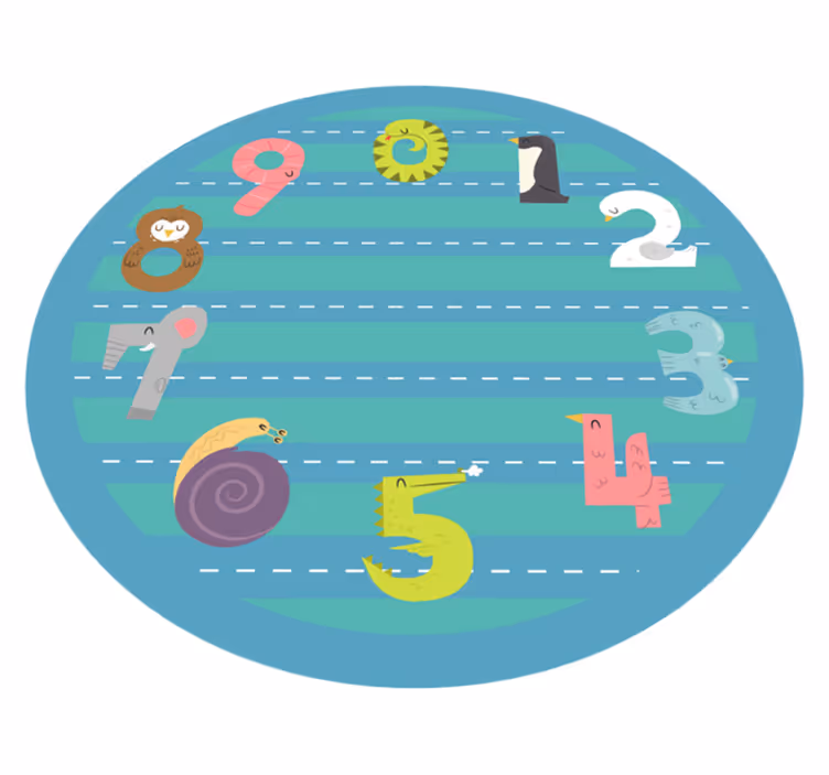 Tapete vinílico infantis pista circular - TenStickers