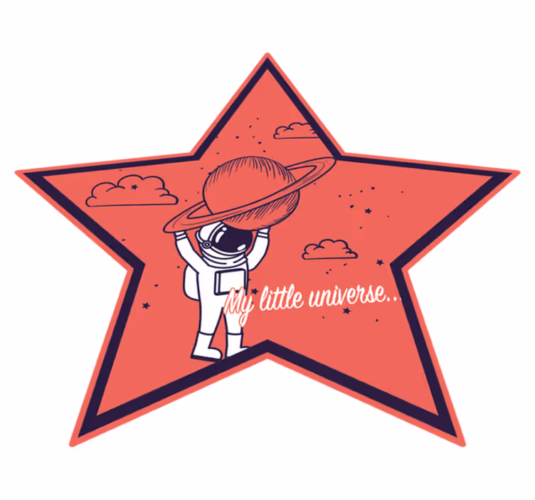 Tapete vinílico infantis explorador de estrelas astronauta - TenStickers