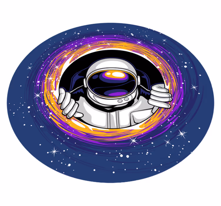 Tapete em vinil infantil peça com tema espacial - TenStickers