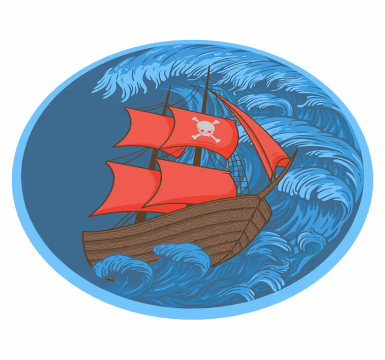 Tapete vinílico de jogos brincadeira pirata - TenStickers