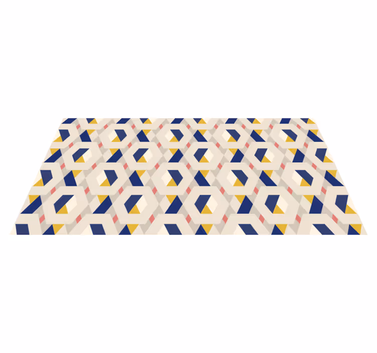 Tapete vinílico moderno motivo geométrico hexagonal - TenStickers