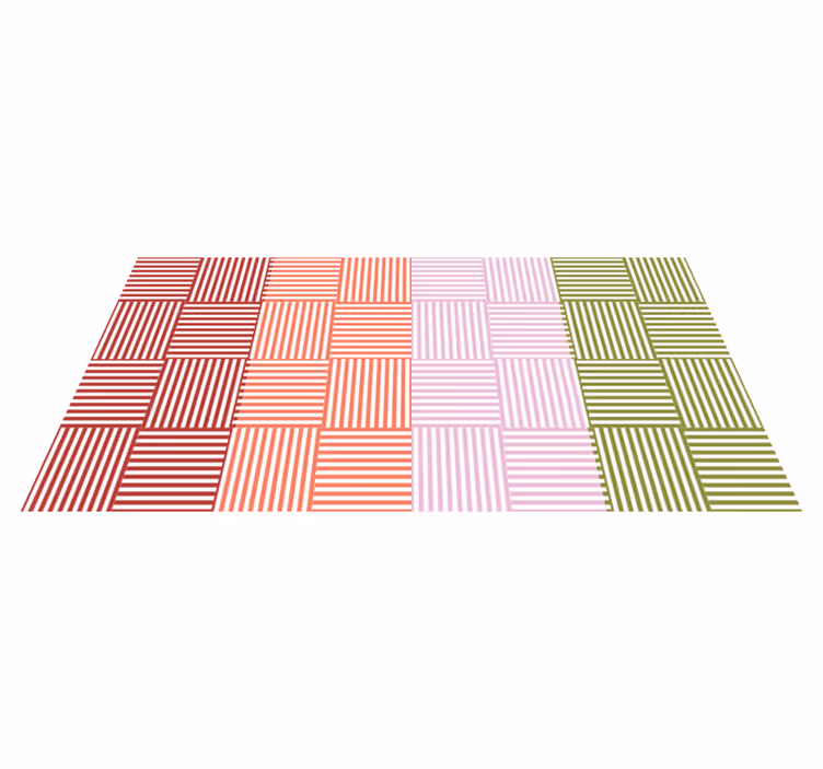 Tapete vinílico às risca blocos de cores listrados - TenStickers