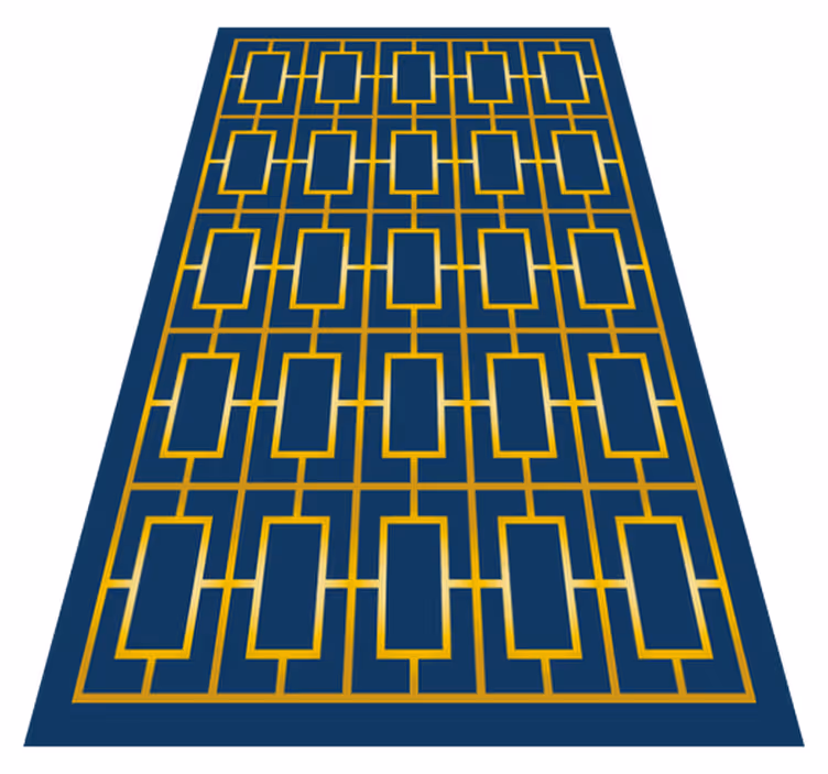 Tapete moderno azul e dourado - TenStickers
