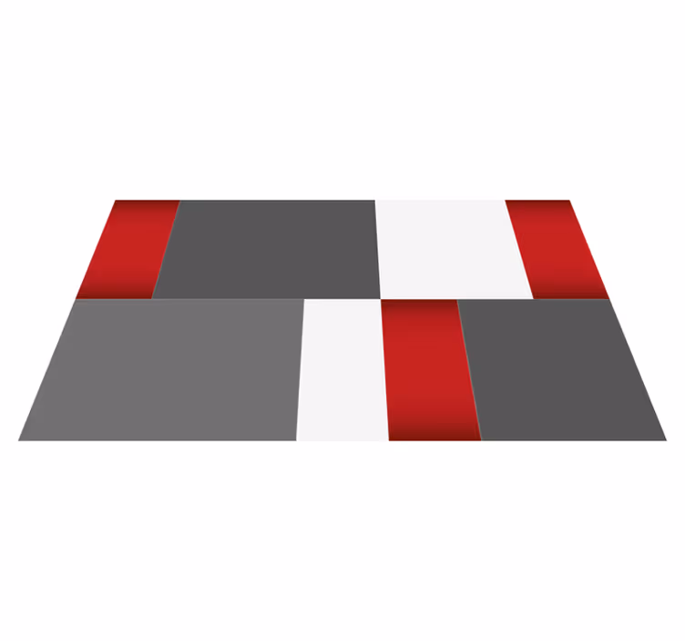 Tapete vinílico para gabinete Azulejo quadrado moderno vermelho,  - TenStickers