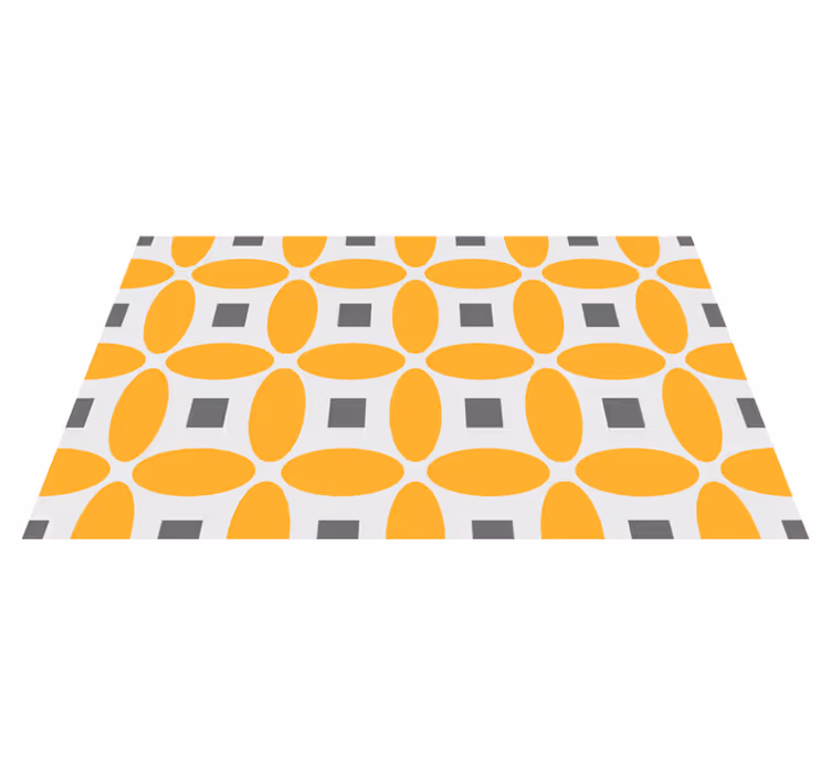 Tapete vinílico para gabinete Azulejo moderno pétala laranja - TenStickers