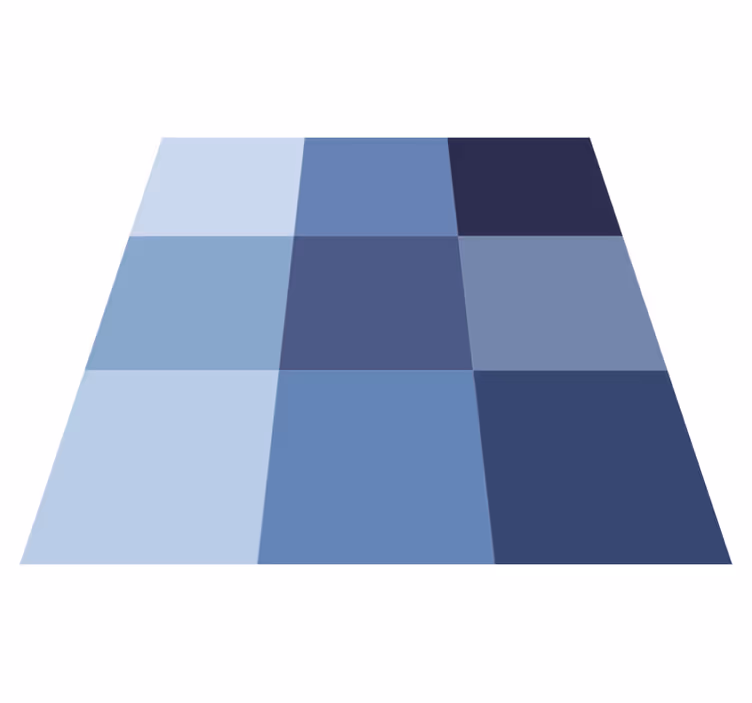 Tapete vinílico geométricas padrão xadrez azul - TenStickers
