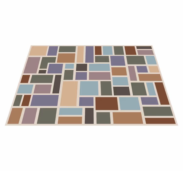 Tapete vinílico geométricas mosaico cubista - TenStickers