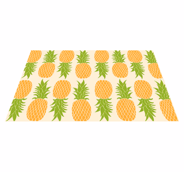 Tapete vinílico flores e plantas padrão de abacaxi - TenStickers