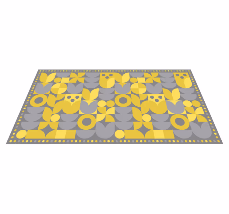 Tapete vinílico geométricas padrão geométrico amarelo - TenStickers