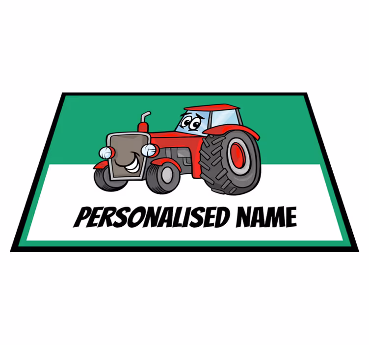 Tapete vermelho personalizado para trator - TenStickers
