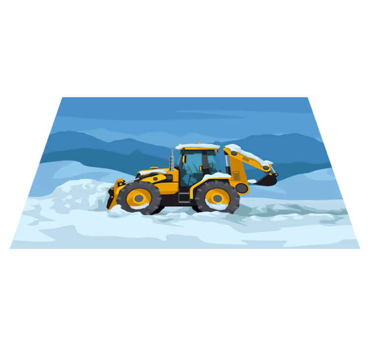 Tapete vinílico infantis escavadeira de construção - TenStickers