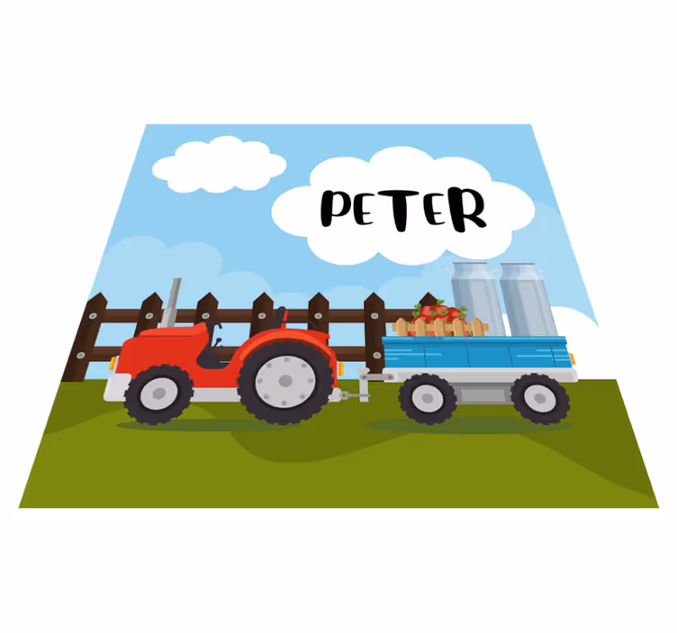 Tapete vinílico com nome fazenda personalizável - TenStickers
