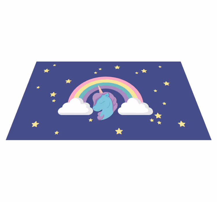Tapete de vinil anime rainbow unicórnio - TenStickers