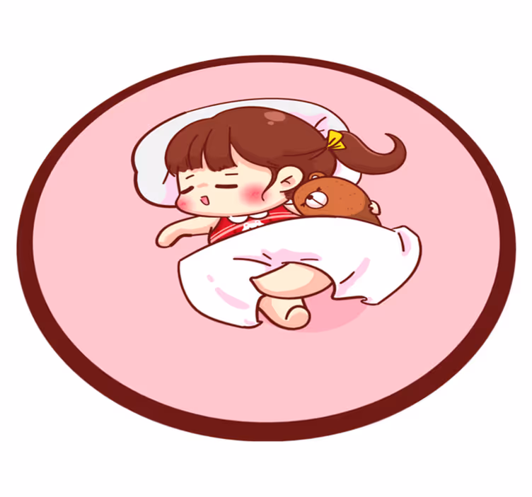 Dormir anime girl kids tapete de vinil - TenStickers