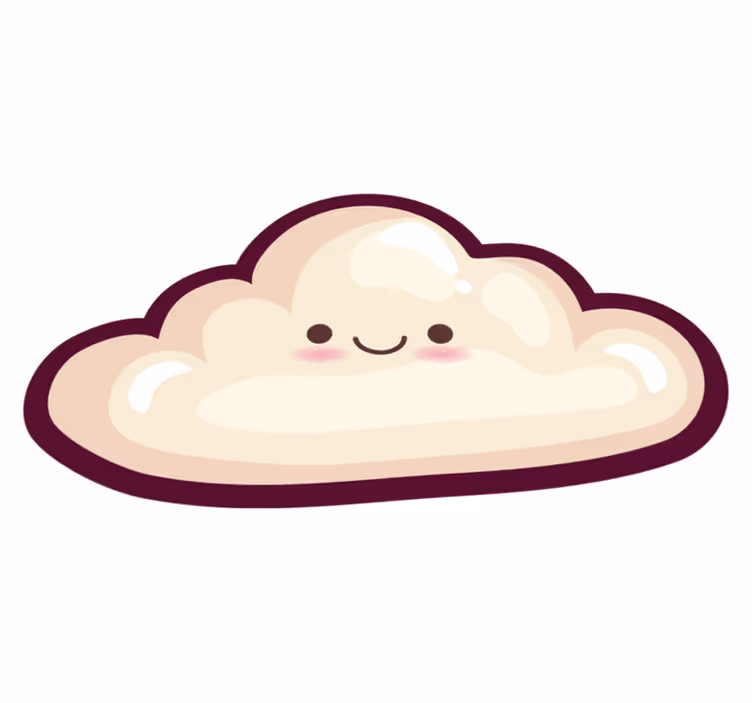 Tapete vinílico infantis nuvem sorridente - TenStickers