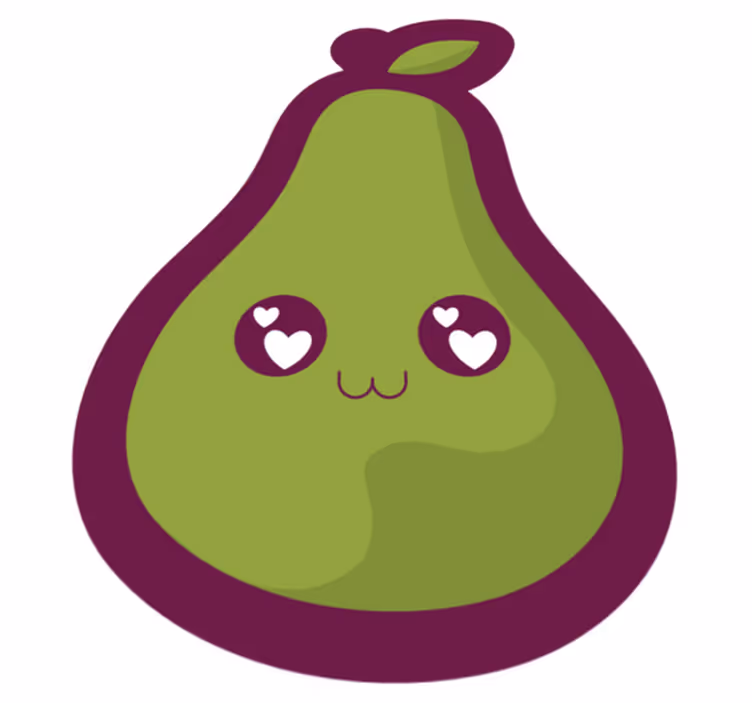 Tapete vinílico para bebés design bonito de abacate - TenStickers