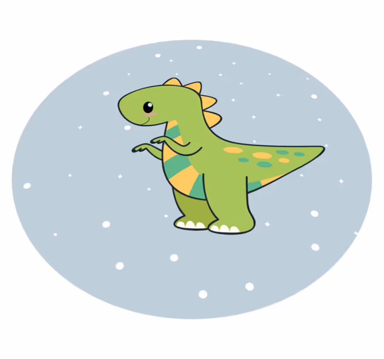 Tapete vinílico infantis calçado de dinossauro - TenStickers