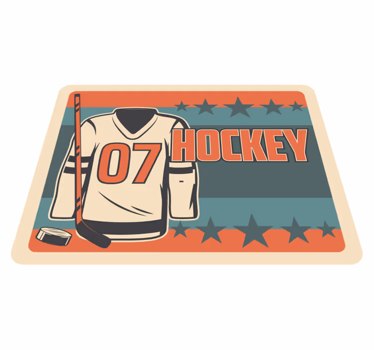 Tapete vinílico de jogos temático de hóquei - TenStickers
