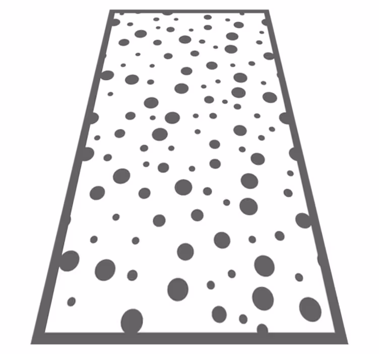 Tapetes geométricos de bolinhas cinza e brancas - TenStickers