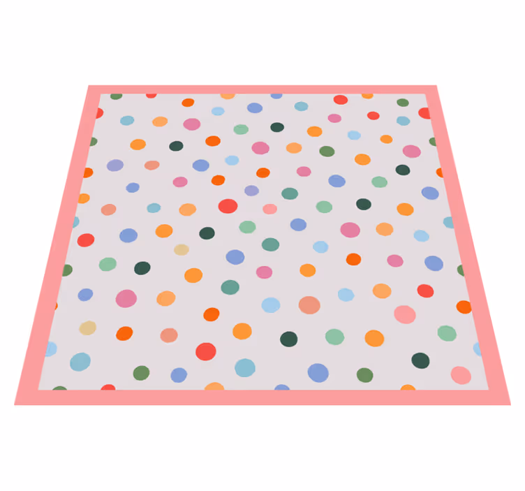 Tapete vinílico quarto padrão de pontos coloridos - TenStickers
