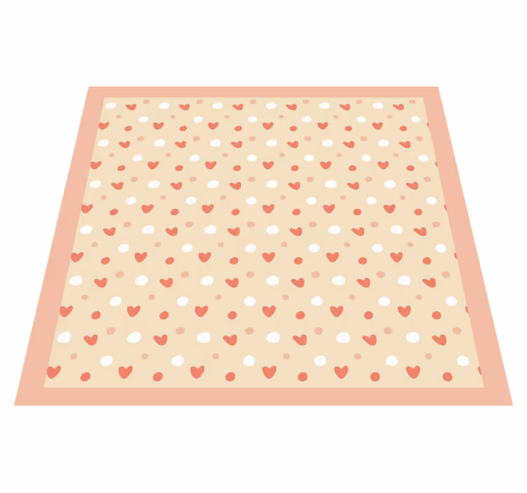 Tapete vinílico para bebés decoração de padrão de coração - TenStickers