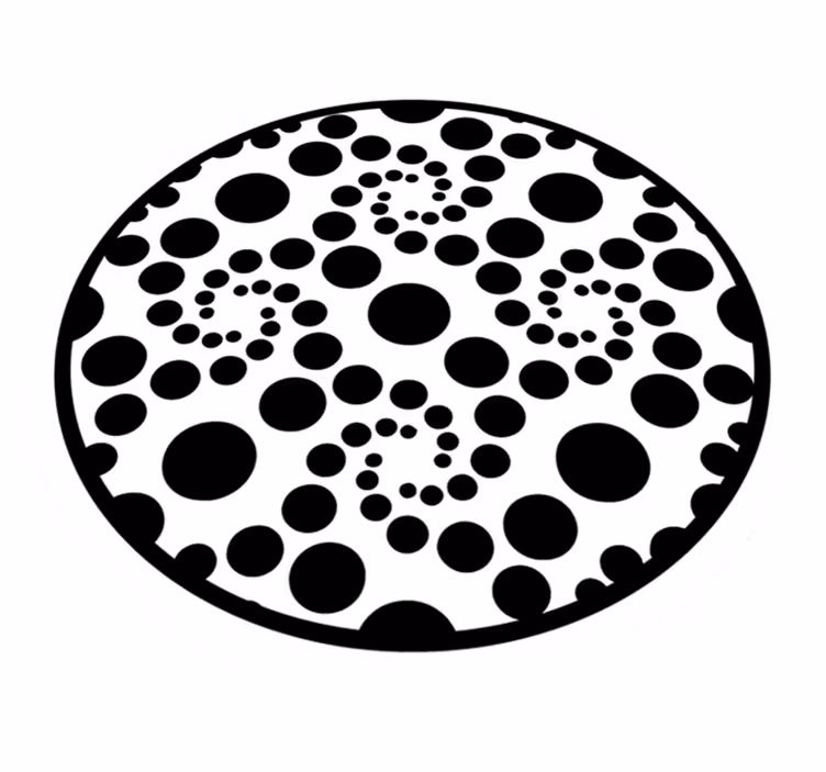 Tapete vinílico geométricas padrão pontilhado circular - TenStickers