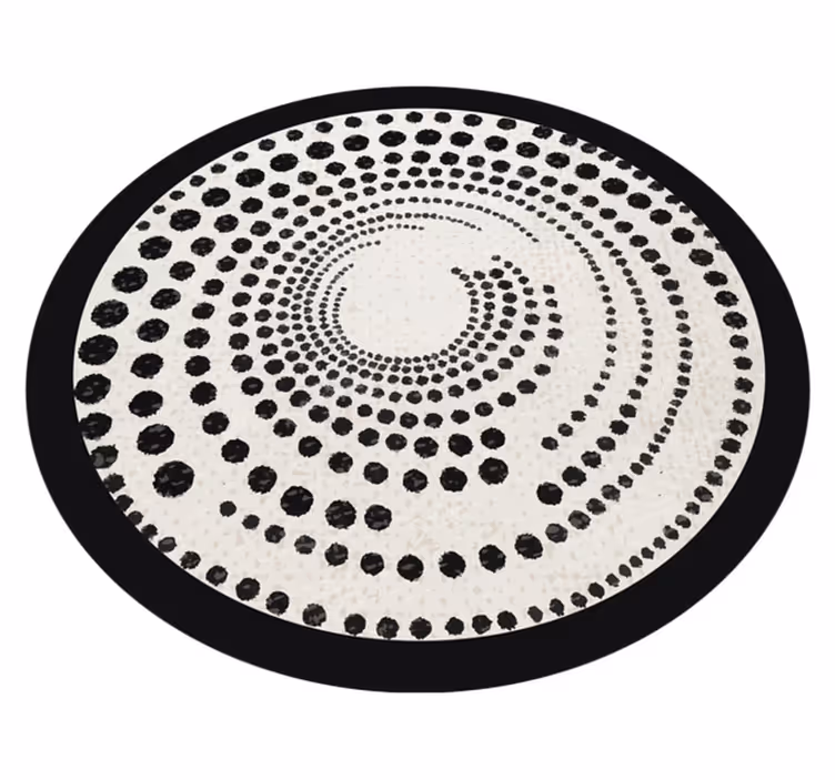 Tapete vinílico geométricas detalhe de círculos concêntricos - TenStickers
