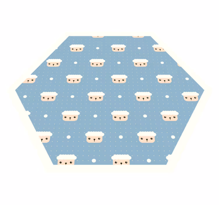 Tapete vinílico para bebés padrão de ovelha - TenStickers