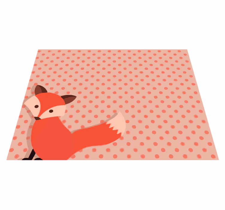 Tapete vinílico infantis bolinhas de raposa - TenStickers