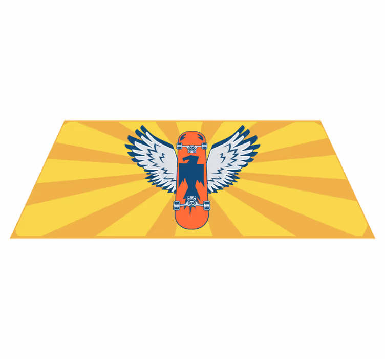 Tapete em vinil infantil decoração de asas de skate - TenStickers