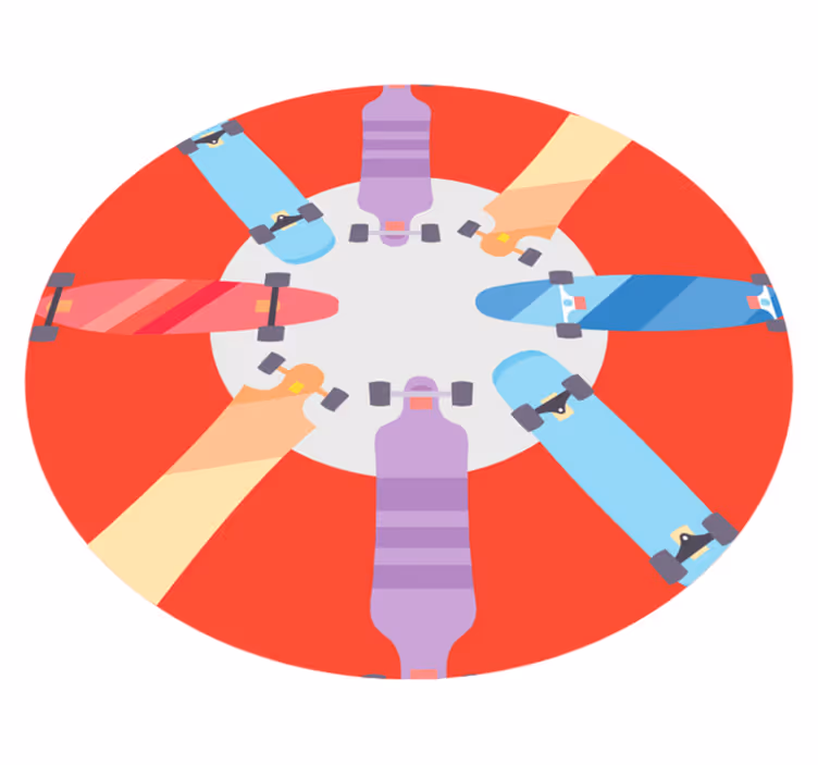 Tapete vinílico de jogos jogo de tabuleiro circular - TenStickers