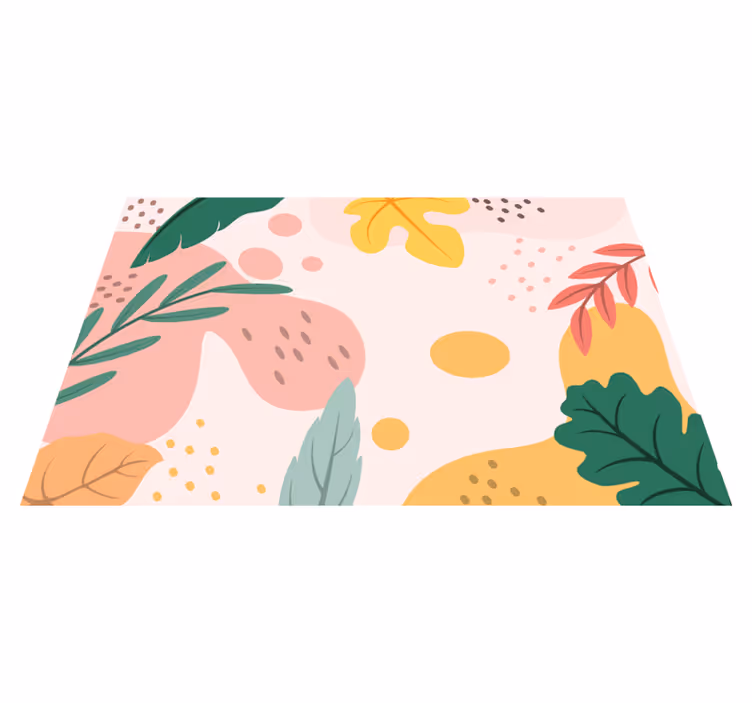 Tapete vinílico flores e plantas resumo botânico - TenStickers