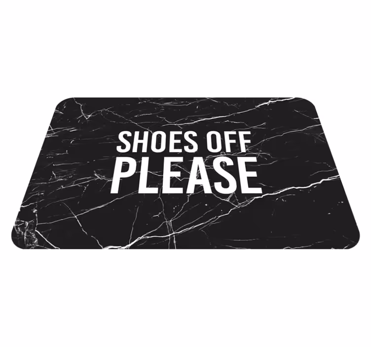 Sapatos fora de mármore tapete personalizado - TenStickers