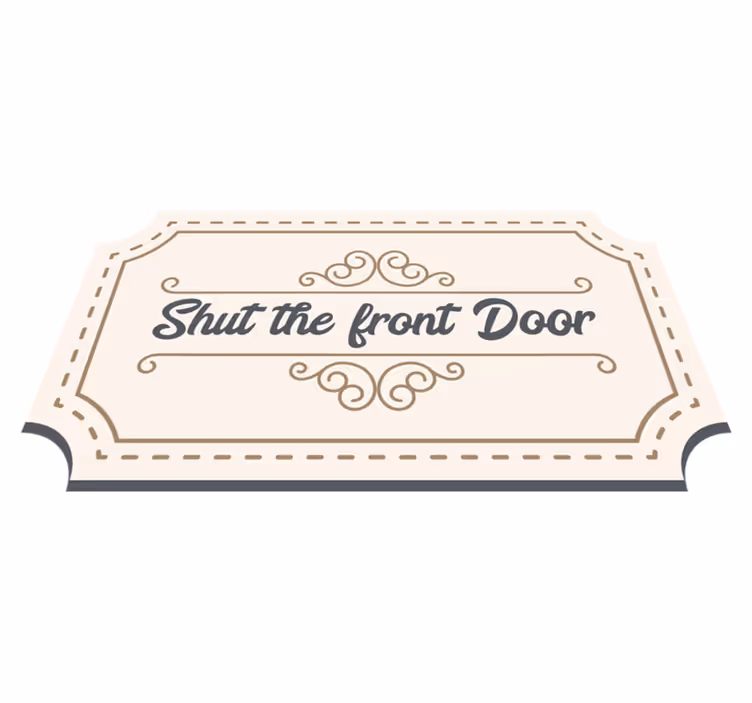 Tapete vinílico frases e textos feche a porta da frente - TenStickers