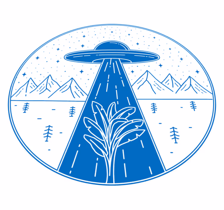 Tapete em vinil infantil aventura ufo - TenStickers