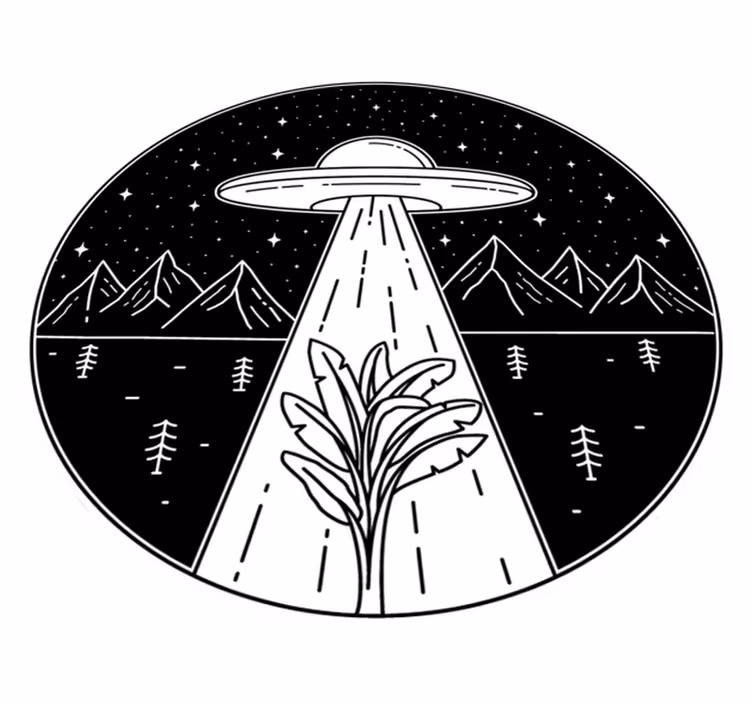 tapete de vinil juvenil ufo na noite - TenStickers