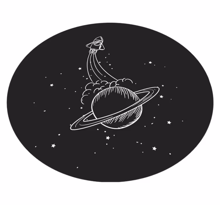 Foguete com estrelas tapete de jogo de bebê - TenStickers