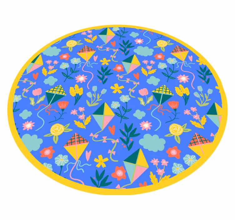 Tapete vinílico flores e plantas motivo floral de pipa - TenStickers